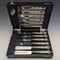 1975 British vintage sterling silver handle table cutlery 6 pair set in case
